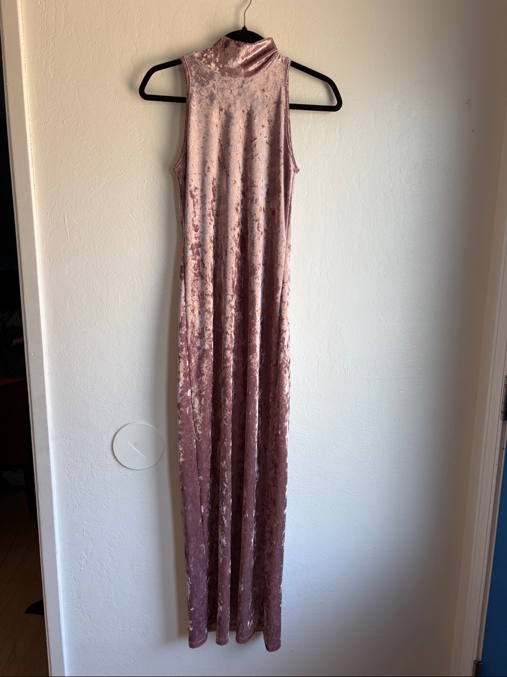 Velvet Crushed SERENA pink velvet dress size medium